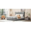 Lit plateforme tapissier en velours