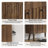 Upright Shoe Cabinet With Vertical Grooved Finish