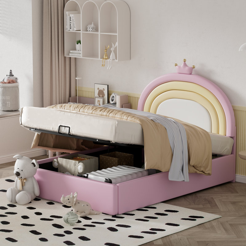 Jodie Upholstered Bed, Purple, 140 x 200cm
