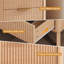 Lit plateforme en bois massif avec table de chevet 2 tiroirs Devries-130065706-131402120