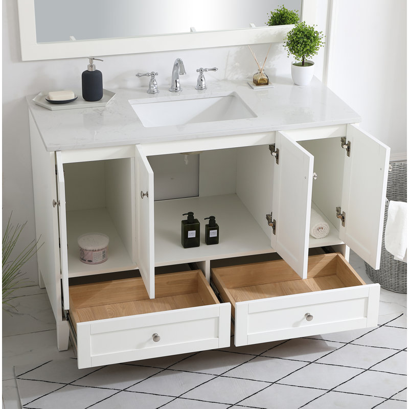 Ensemble de meuble-lavabo simple 48 po Selma, Blanc