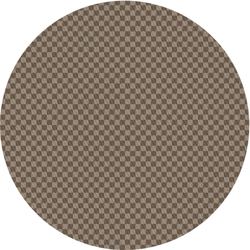 Tapis brun Power Loom, Rond 7 pi