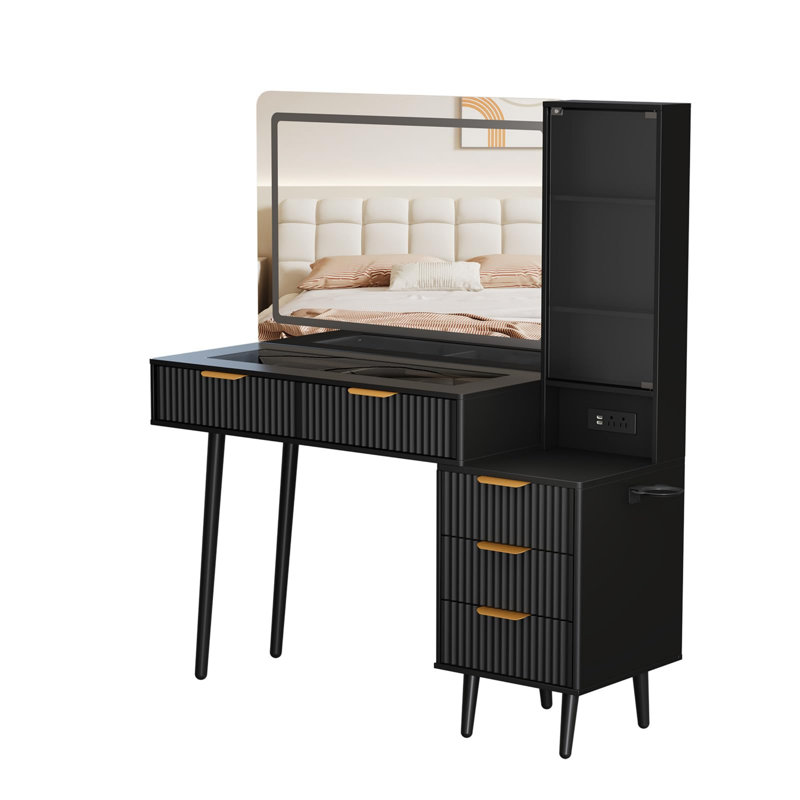 Meuble-lavabo 48 po avec miroir et lumières, Grey