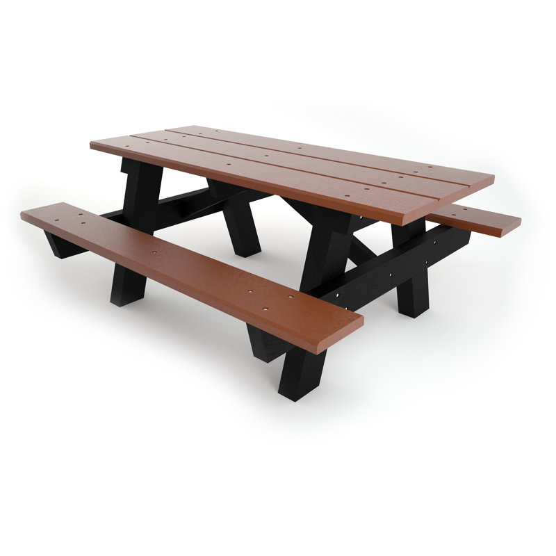 Montelongo A-Frame Picnic Table, 6', None, Brown