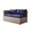 Ensemble de conversation modulaire en rotin de quatre articles avec coussins Alvin-578267089