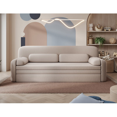 Elioss 3 Seater Storage Sleeper Sofa - Beige