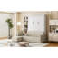 Grand lit escamotable avec canapé multifonctionnel blanc moderne