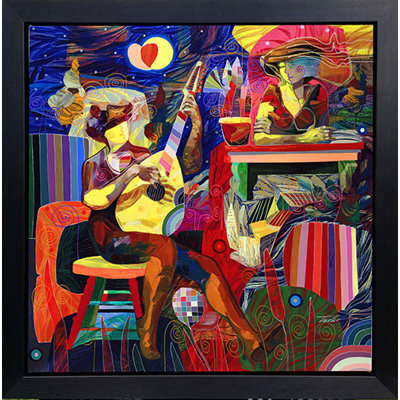 Mandolin Fascination by Tadeo Zavaleta - Single Picture Frame Painting on Canvas