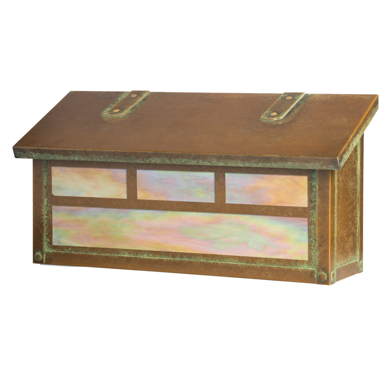 Giunta Brass Wall Mounted Mailbox, Gold Iridescent, New Verde