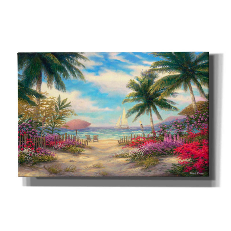 «Sea Breeze Path» par Chuck Pinson, art mural sur toile, L 40 po x H 26 po