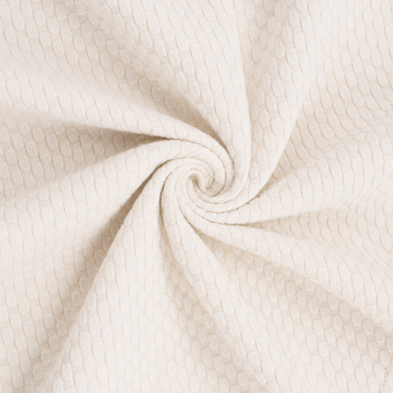 Lot de 2 housses de coussin tissées texturées Rockland 50 x 50 cm blanc beige, White & Beige