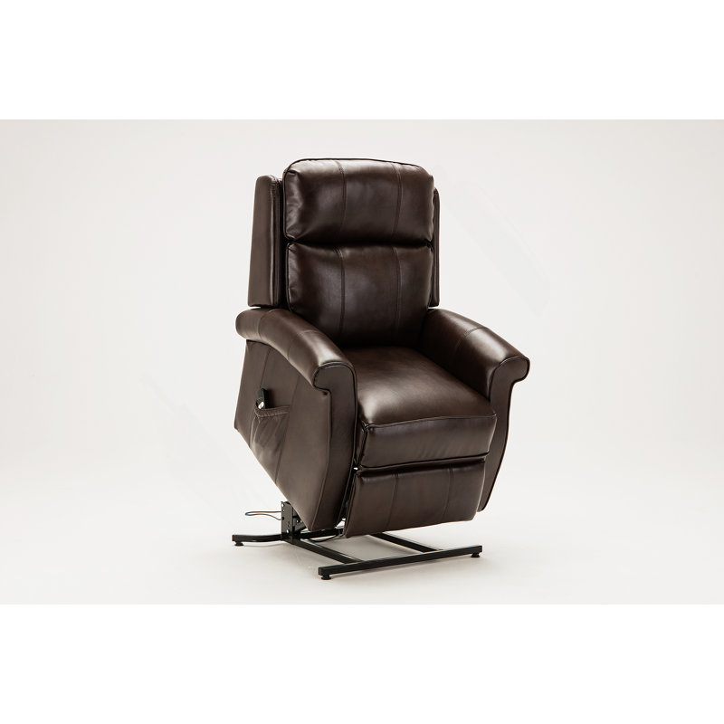 Fauteuil Landis, Similicuir brun