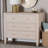 Foye Baxton Studio Leyna Modern Beige Faux Shagreen 3-Drawer Storage Cabinet