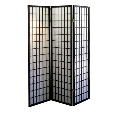 Cloison de 70 pouces de style japonais à 3 écrans de 70 po de hauteur. Créez un coin d'intimité. Cadre en bois et 3 panneaux de papier. Pliable pour le rangement. H x l 6 po x P 50 po. Cloison de 13 lb de hauteur, définissez les limites. Cadre, se plie