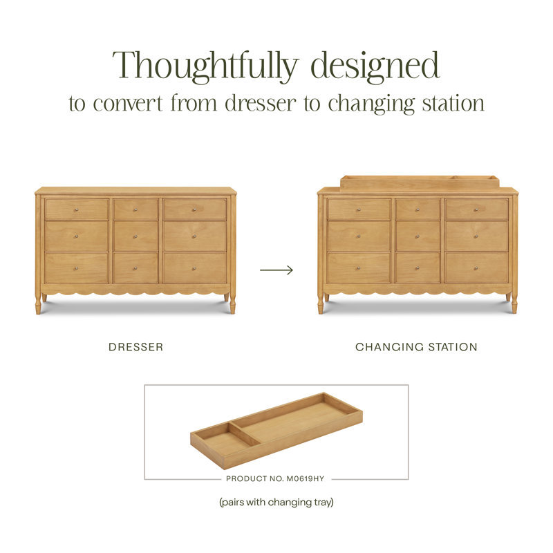 Ambrosia 9-Drawer Assembled Dresser, Honey