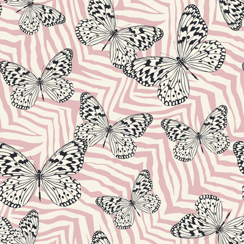 Abishan Butterfly Vector by Fidan - Wrapped Canvas Print, 30cm H x 30cm W x 3.8cm D