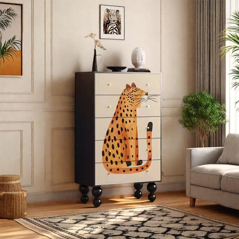 Armoire en bois de noyer avec tiroirs de grande capacité
