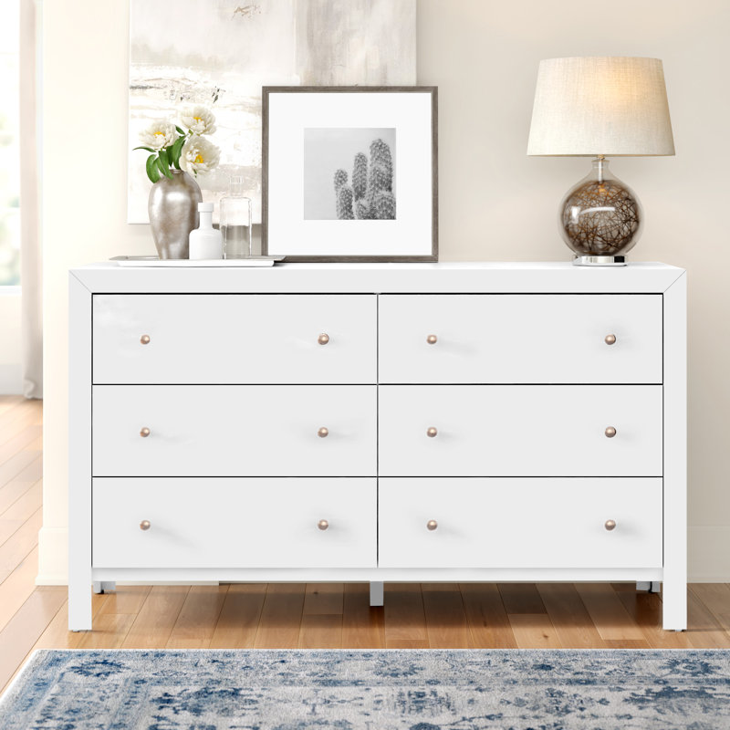 Lisbon 58'' W 6 - Drawer Dresser, White
