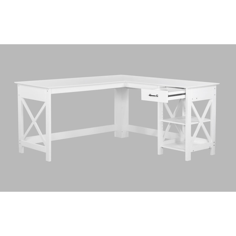 Bureau en L Coble, Blanc