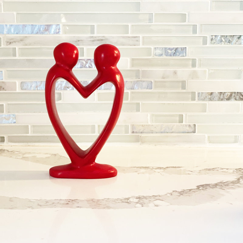 Reagle Abstract Figurines & Sculptures, Red, 6" H x 4" W x 3" D