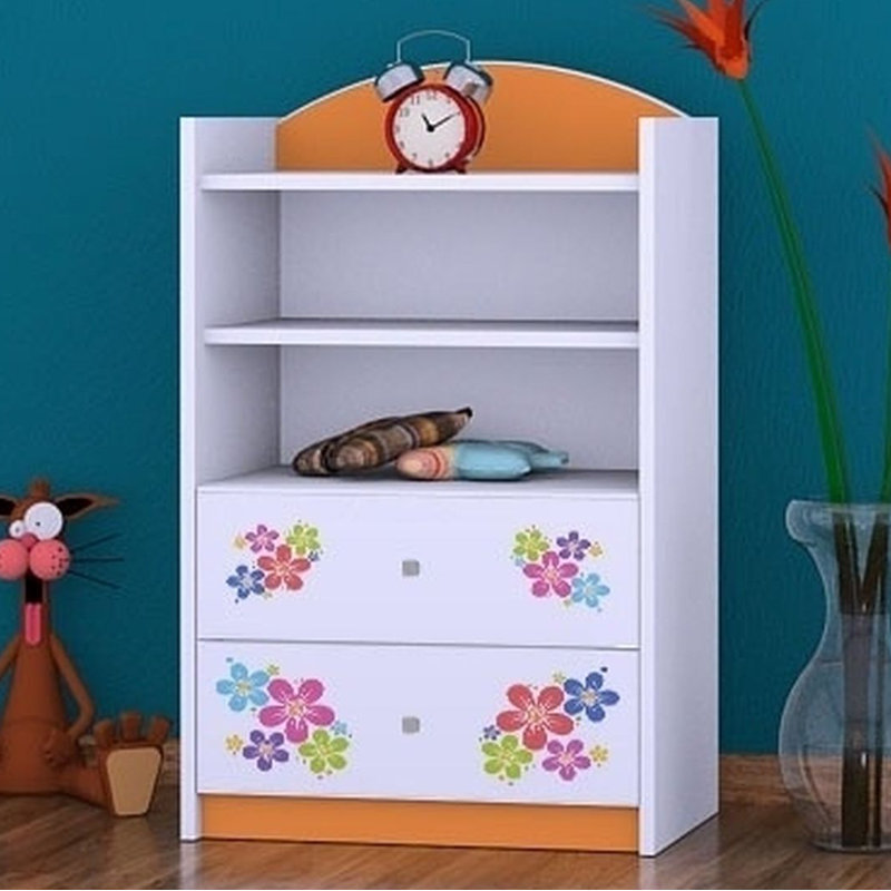 Greta 96cm H X 60cm W Kids Cube, Orange