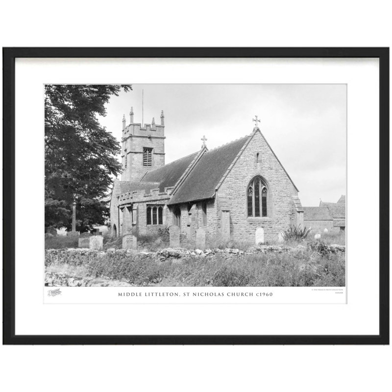 Middle Littleton, St Nicholas Church C1960 - Single Picture Frame Print, 28cm H x 36cm W x 2.3cm D