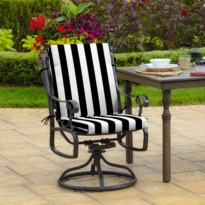 ARDEN Outdoor Dining Chair 3.5" Cushion, Black