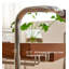 Multi Function Wood Stainless Steel Mobile Side Storage Cart-1955678215