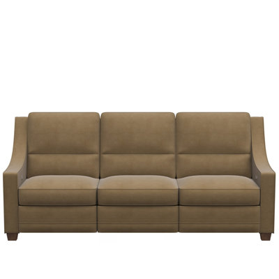 Kelce 84" Wide Reclining Rush Toffee Sofa