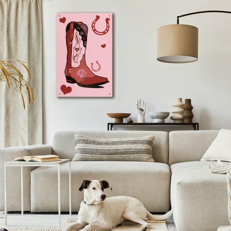 " Cowgirl Boot " by Dean Russo, 36" H x 24" W x 0.2" D