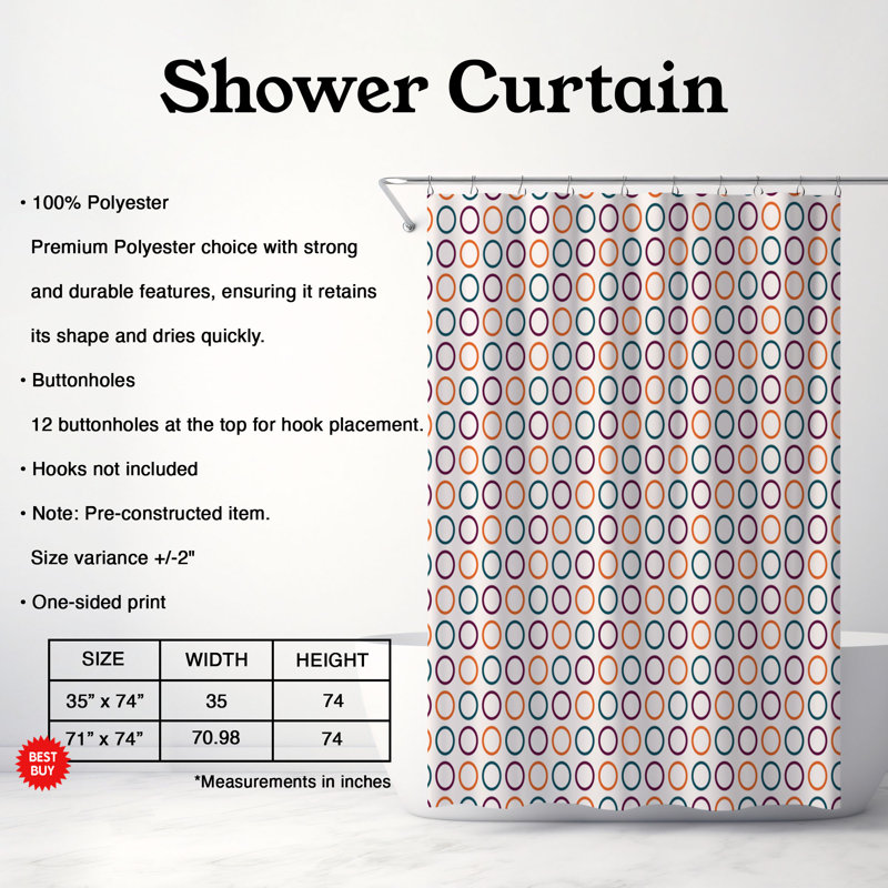 Rideau de douche Warm Harvest - Premium, H 74 po x l 71 po