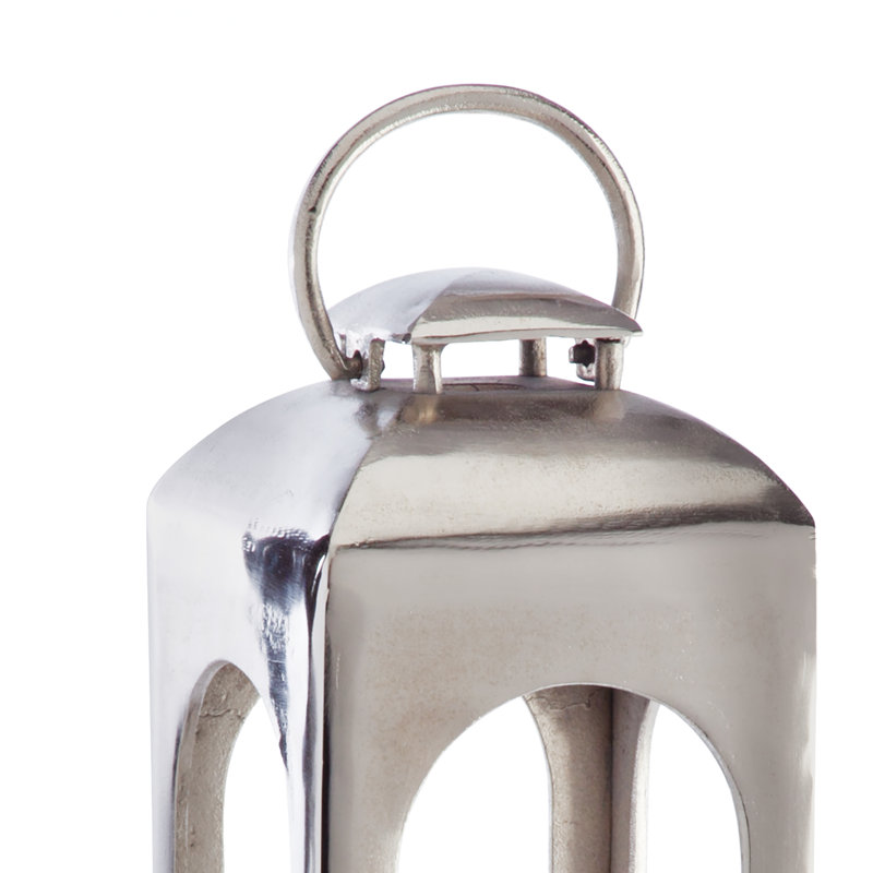 Metal Tabletop Lantern, 28" H x 9" W x 9" D