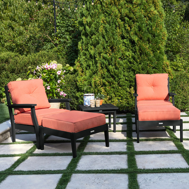 Ensemble de conversation à assise profonde 5 pièces Lehigh, Canvas Persimmon