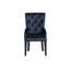 Chaise d'appoint en velours marine foncé et finition noire