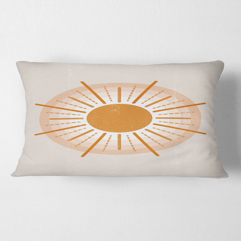 Minimal Radiant Sun II Rectangular Pillow Cover & Insert