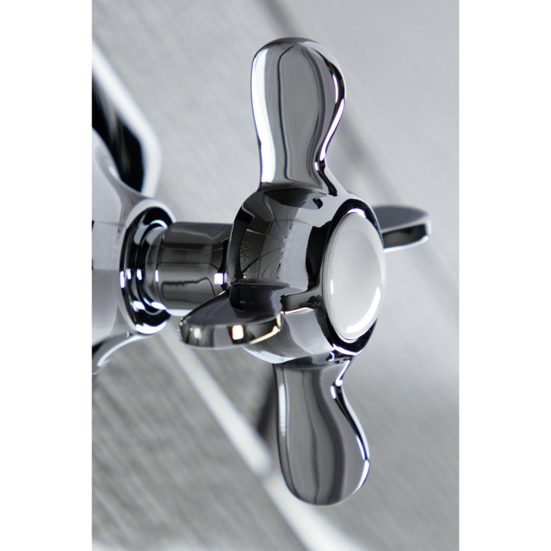 Kingston Brass Single-Handle Wall Mount Three-Way Diverter Valve with Trim Kit, Polished Chrome