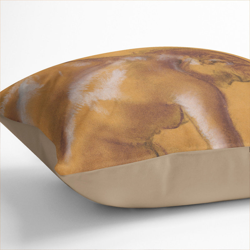 Study Of A Nude Woman Vol.3 Square Throw Cushion, Stone, 40cm H x 40cm W x 15cm D