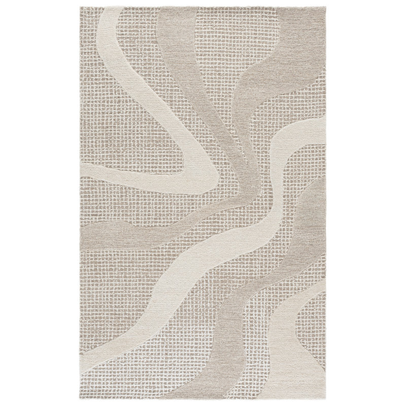 Laine ébène touffetée à la main; Tapis d'intérieur en coton, Rectangle 9' x 12'