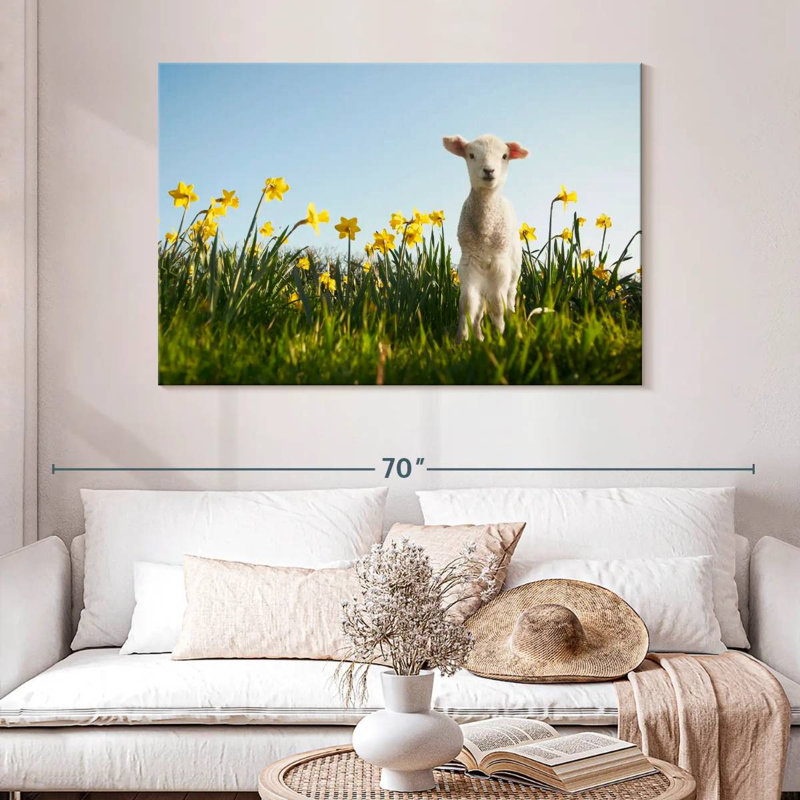 Brampt Springtime Lamb, 32" H x 48" W