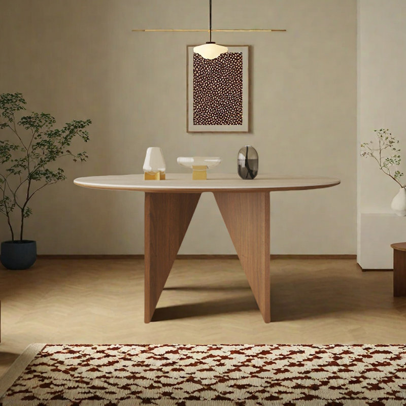 Table de salle à manger ronde, H 29,53 po x L 53,15 po x l 53,15 po