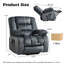 Fauteuil inclinable ergonomique 37,8 po avec massage chauffant et appui-tête réglable et rangement pour les bras-1220286383