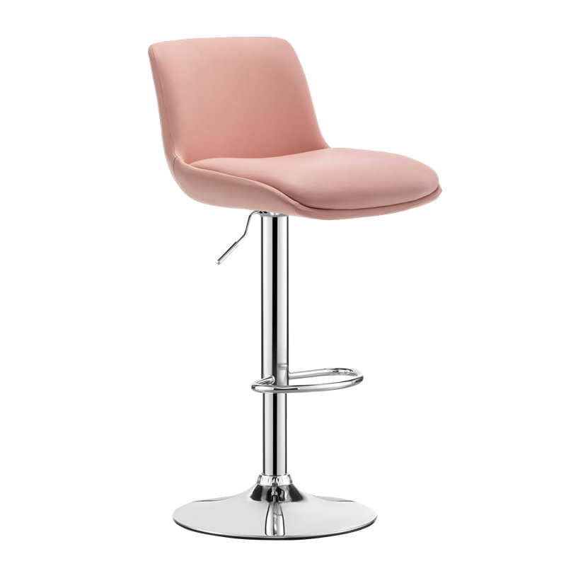 Akinori Swivel Adjustable Height Stool, Pink