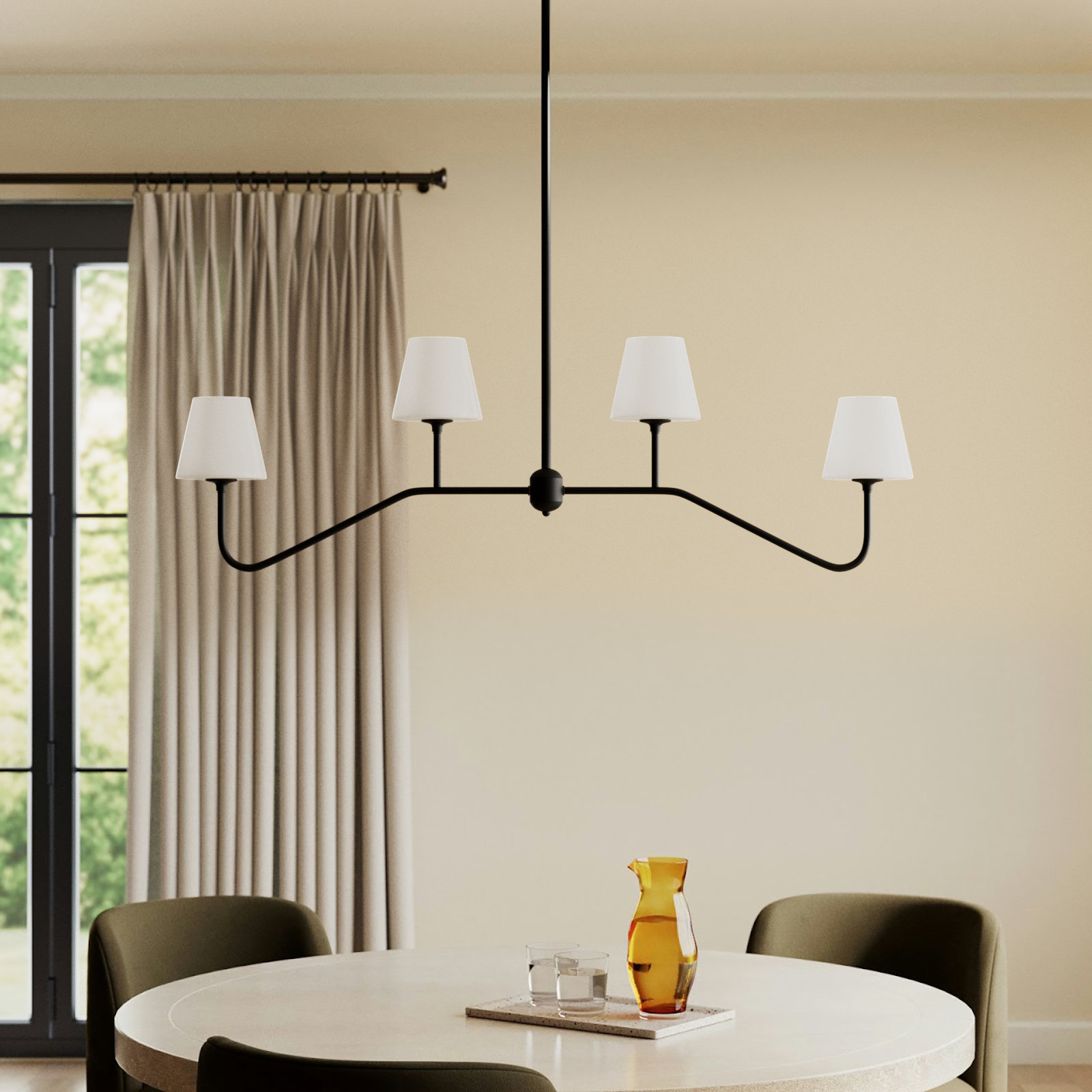 Lane 4-Light Chandelier, Black