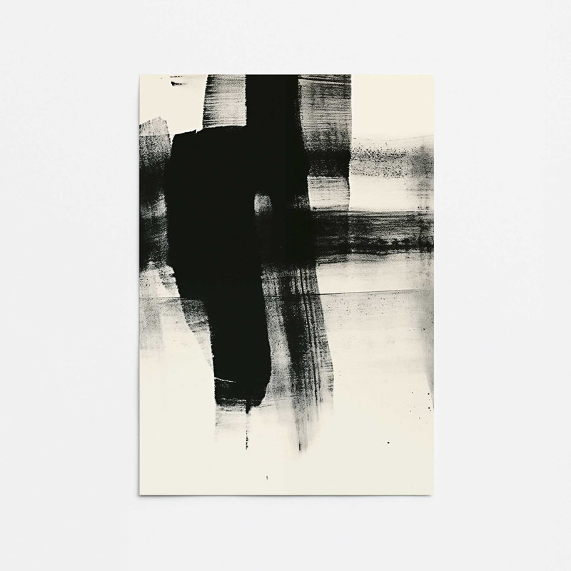 Imprimé gris anthracite Whisper III, Sans cadre, papier, H 14 po x l 11 po