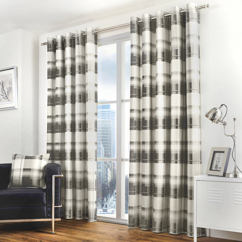 Cotton Sheer Curtain Pair, Width 168 x Drop 229 cm, Slate