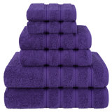 Ensemble de serviettes de bain 100% coton de qualité supérieure, collection 6 pièces Darcelle super douce et absorbante