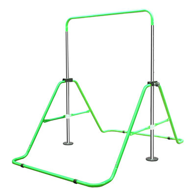 Expandable Gymnastics Bar For Kids - Height Adjustable Junior Training Bar For Home, Folding Gymnastic Horizontal Bars Equipment Purple