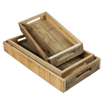 Doulton Wood Tray - Set of 3