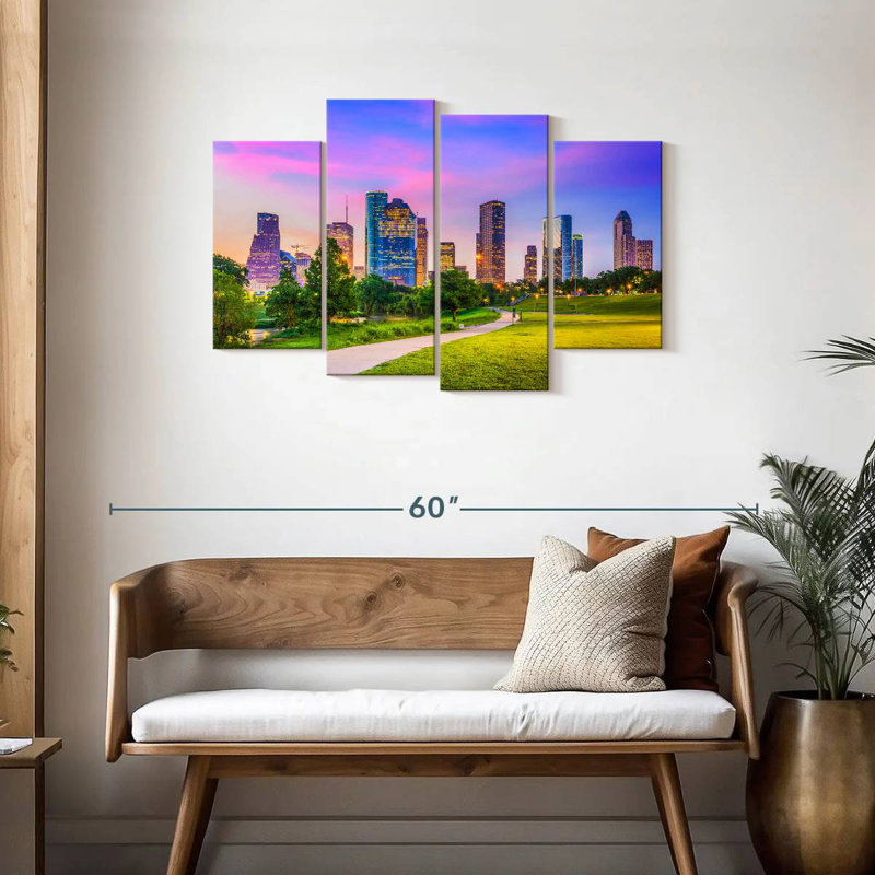 Sireci Houston Downtown Skyline, 27" H x 43" W