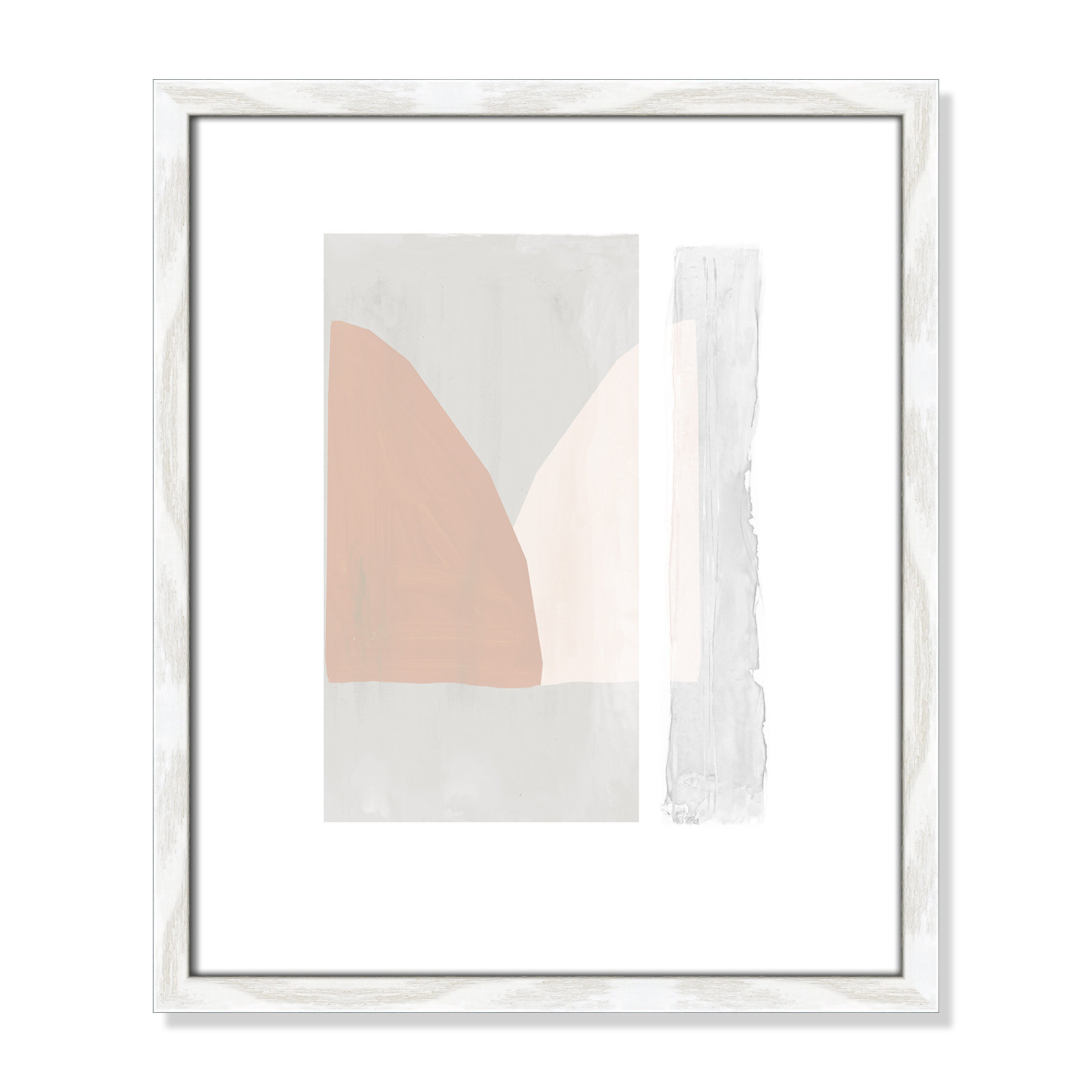 Soft and Light - Painting Print, White Wood Framed Paper, 19" H x 16" W x 0.75" D